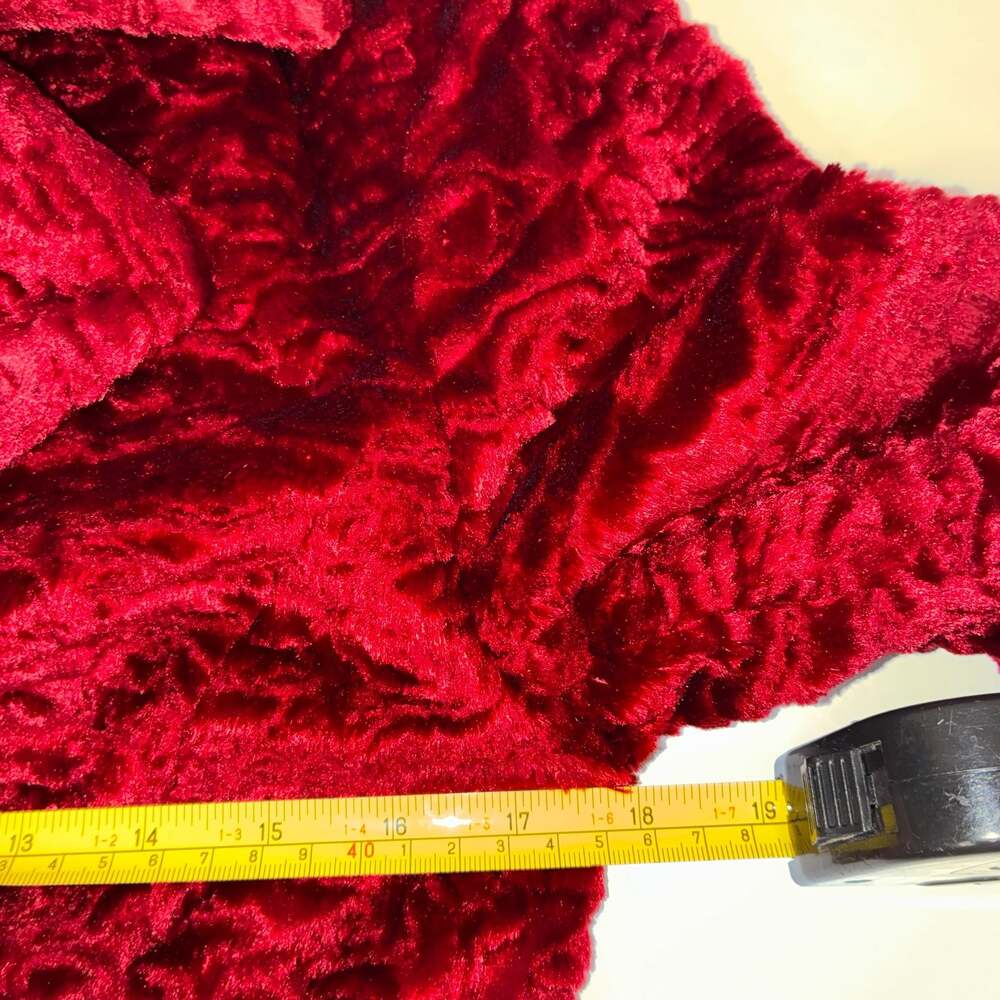 bebe Women's Red Faux Fur Textured Long Coat Size XS - Picture 6 of 8